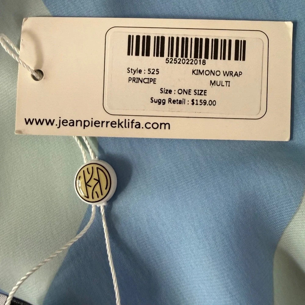 Jean-Pierre Klifa Paris Principe Kimono‎ Wrap NWT UPF 50+ Resortwear Coverup OS